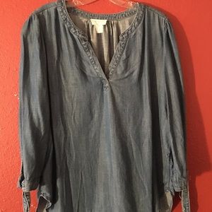 LOFT lounge denim top